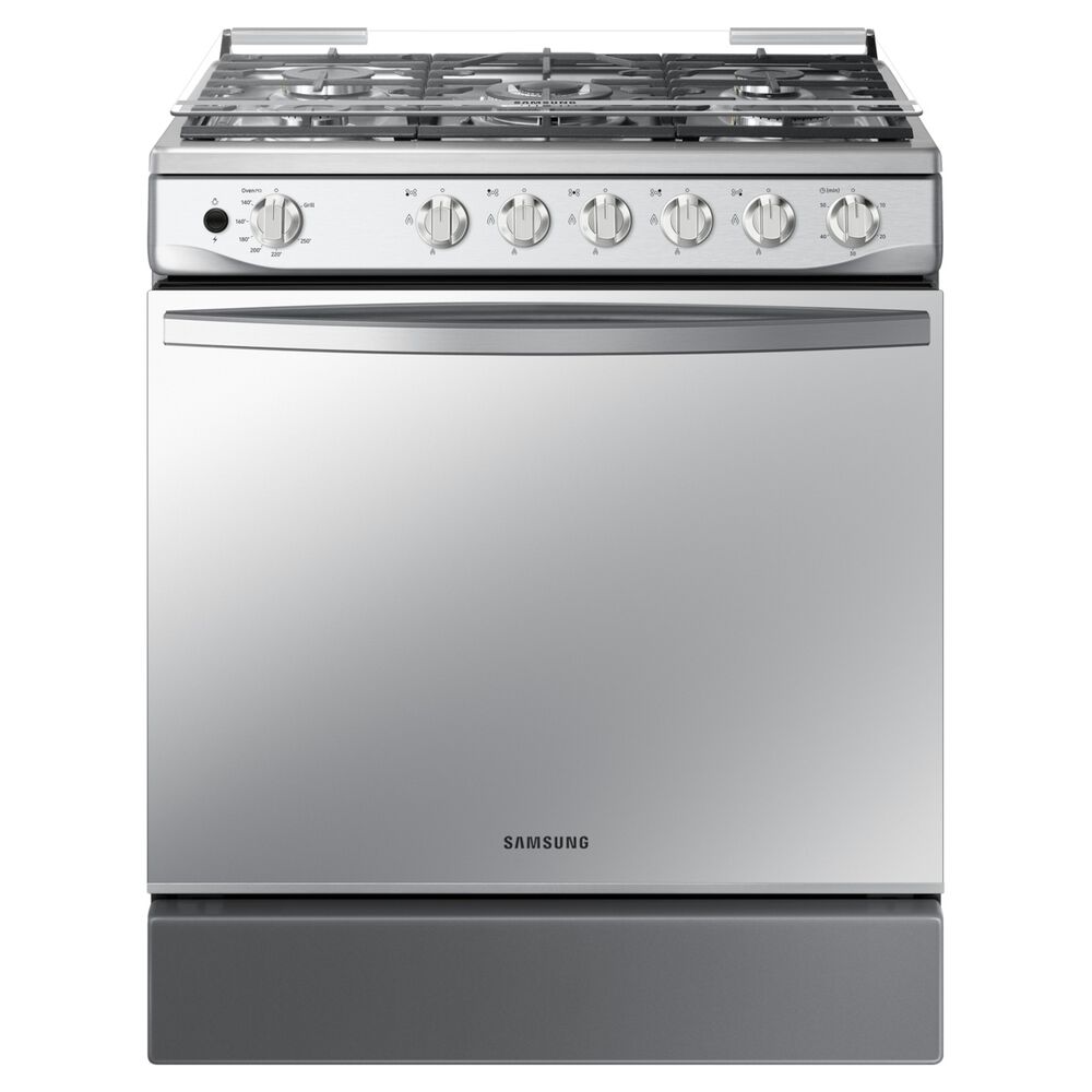 Samsung Cocina A Gas Con 5 Quemadores Con Quemador De Triple Potencia Color Silver Mirror image number 1.0